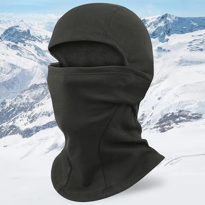 Masque de ski cagoule, polyester, termique, noir, 32x30 cm 5/5