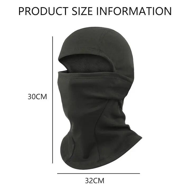 Masque de ski cagoule, polyester, termique, noir, 32x30 cm 2/5