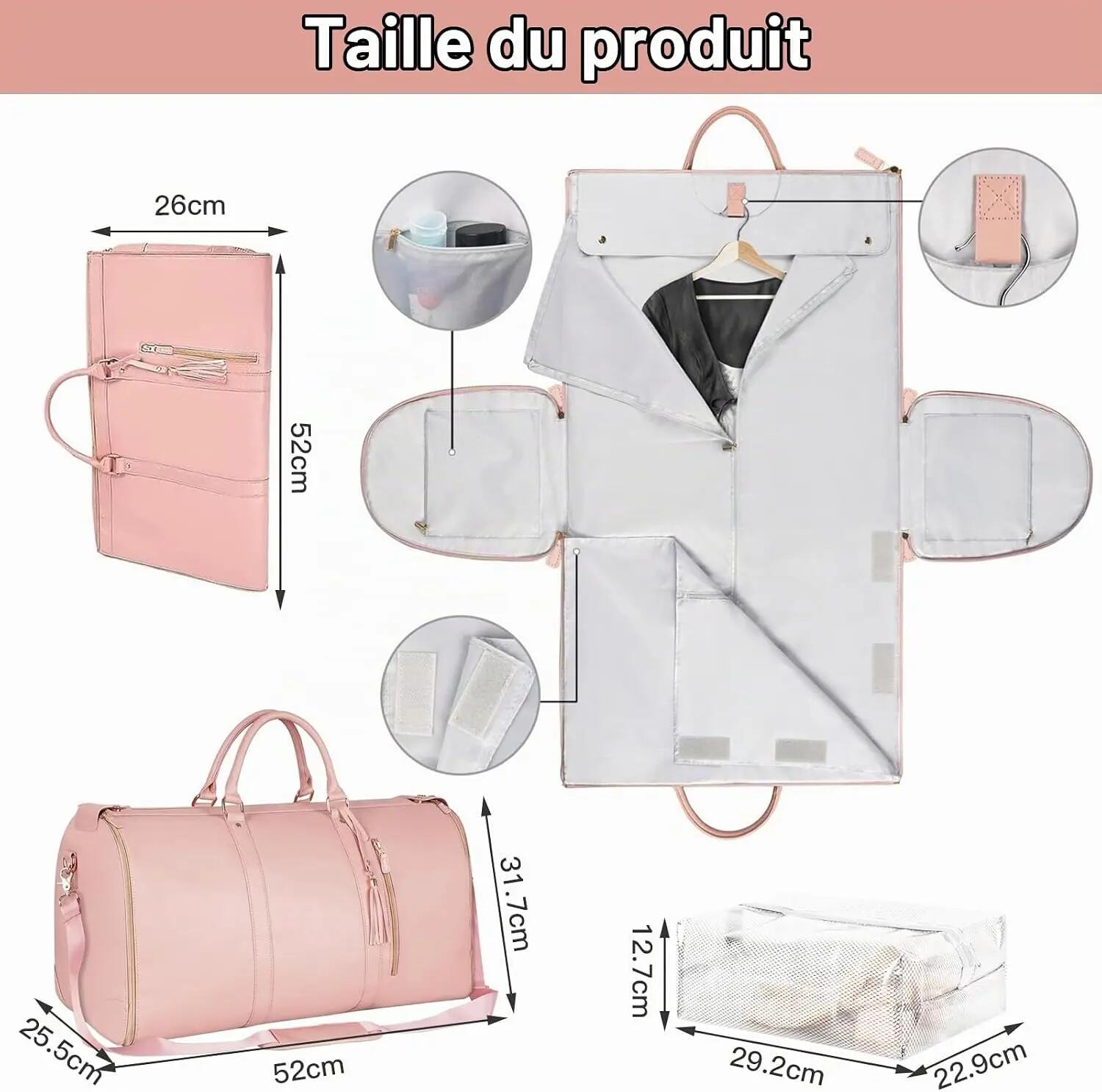 Sac de Voyage Pliable, Sac Voyage Cabine, Sac de Sport Femme Etanche, Grande Tra 2/6