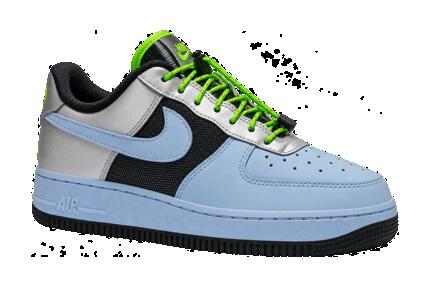 Mujer - zapatilla - piel - air force 1 low - azul bebé, plateado