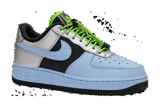 Mujer - zapatilla - piel - air force 1 low - azul bebé, plateado