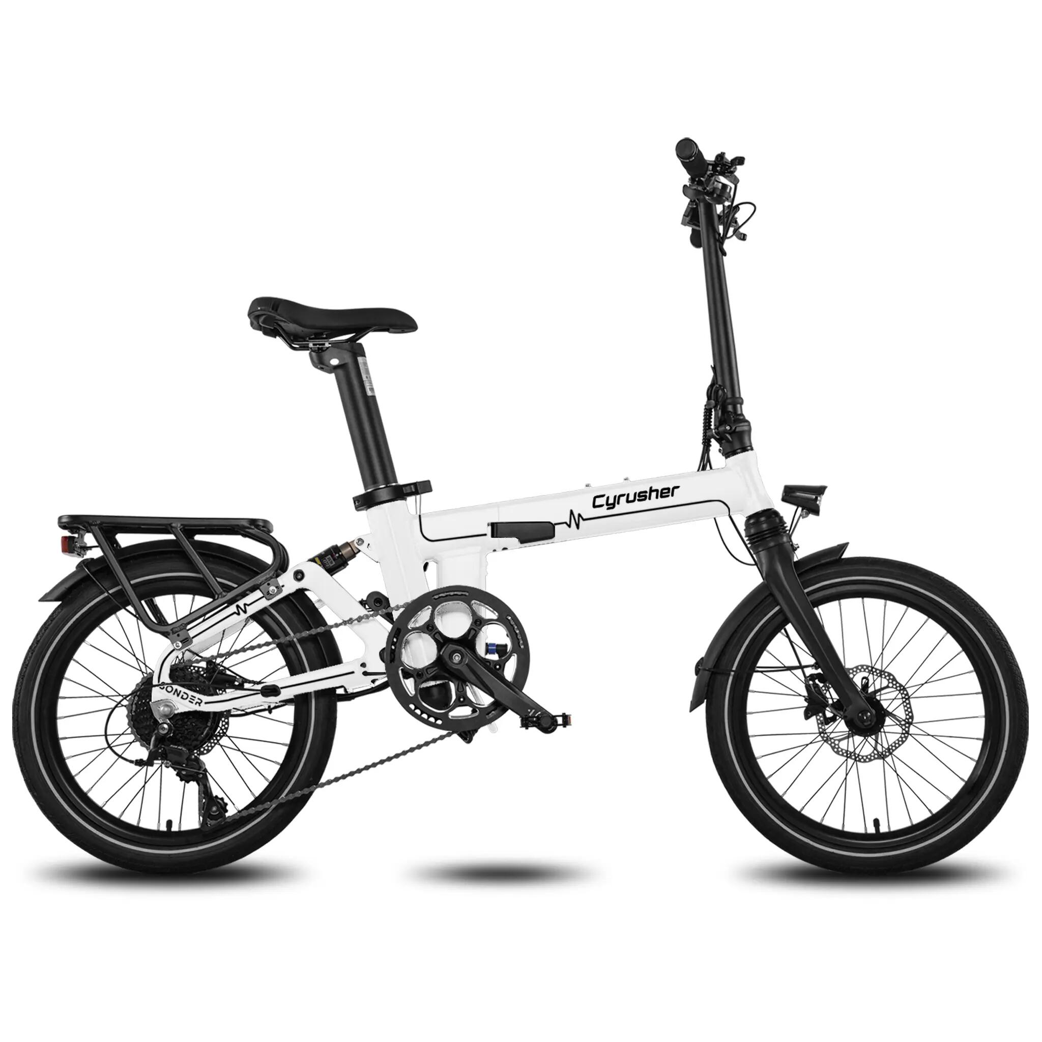 Bici elettrica Cyrusher Sonder, Motore 250W, Batteria 48V 10Ah, Pneumatici 20" 2/8