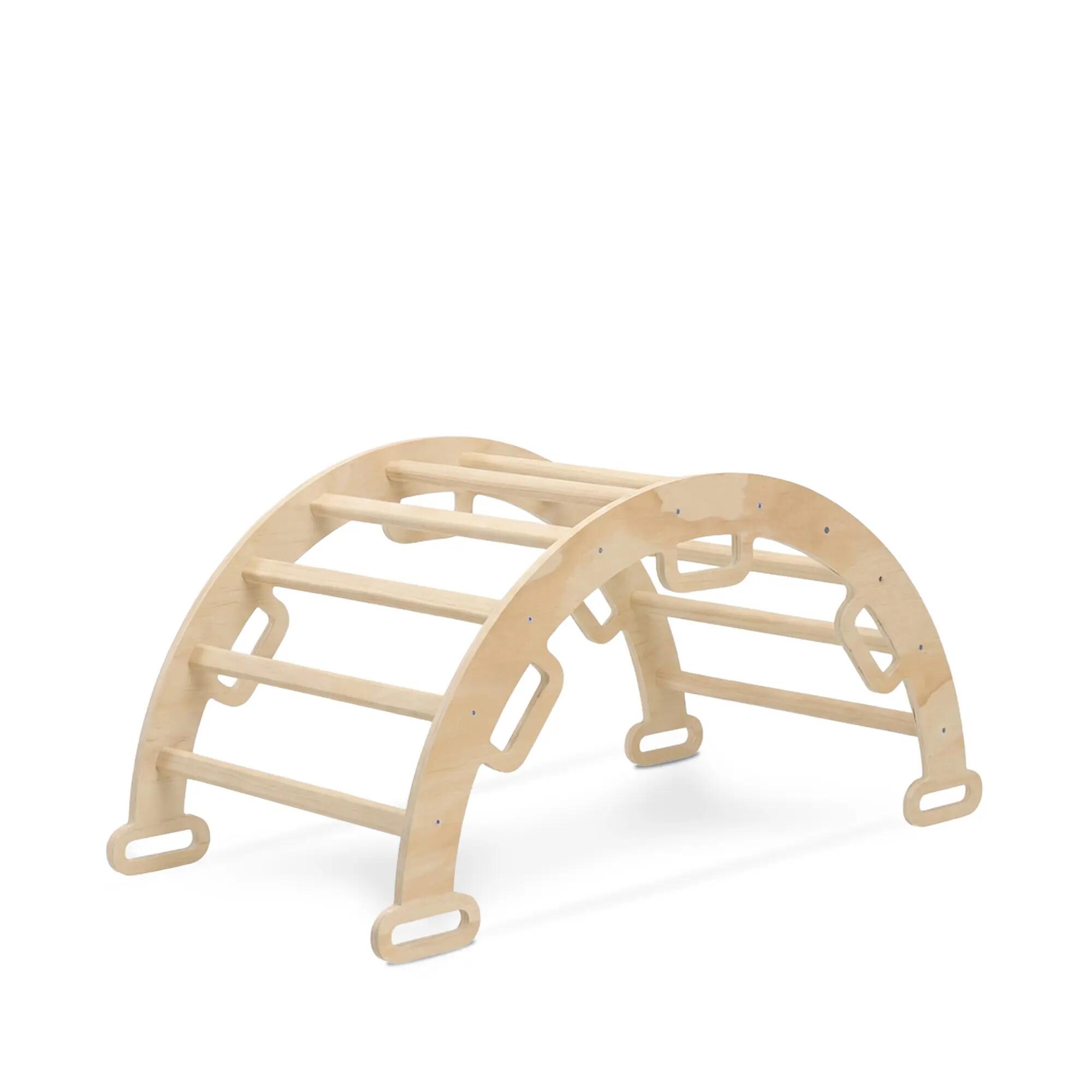 Houten Klimboog met Kussen - Klimbrug - Montessori Klimrek - Naturel 5/5