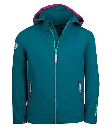 Mädchen Softshelljacke Kvalvika Marineblau/Magenta