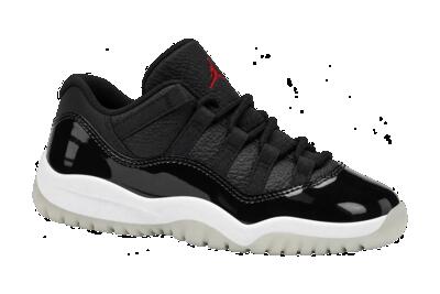 Kindersneakers retro low air jordan 11 72-10 zwart