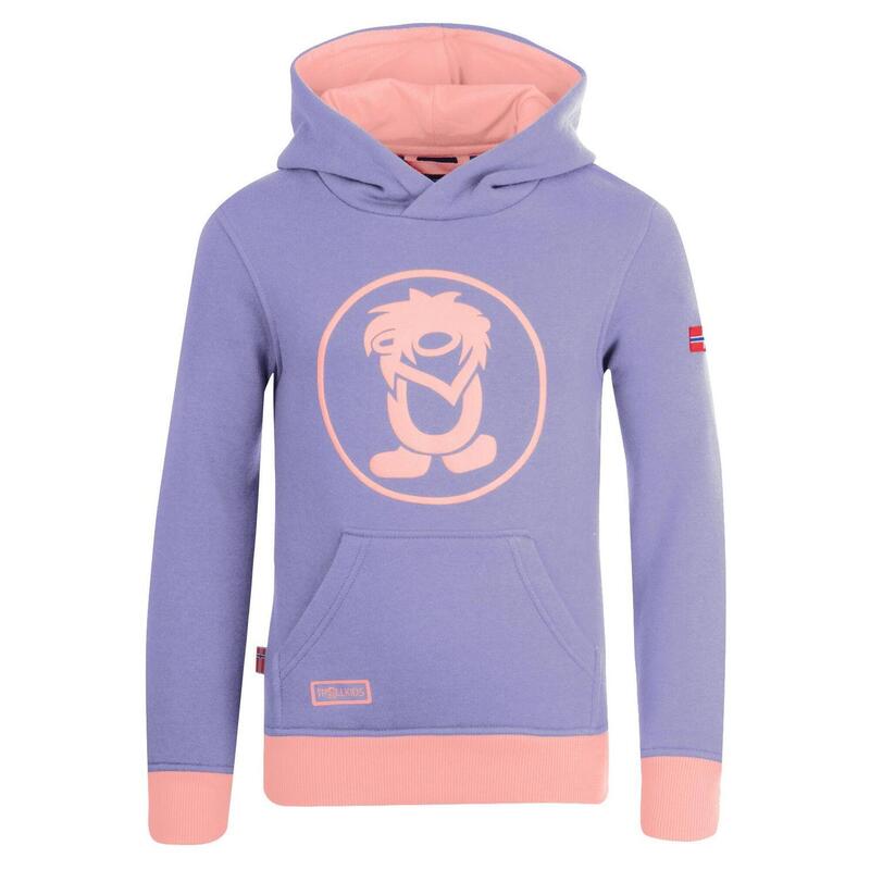 Kinder Hoodie Pullover Troll Lavender/Aprikose