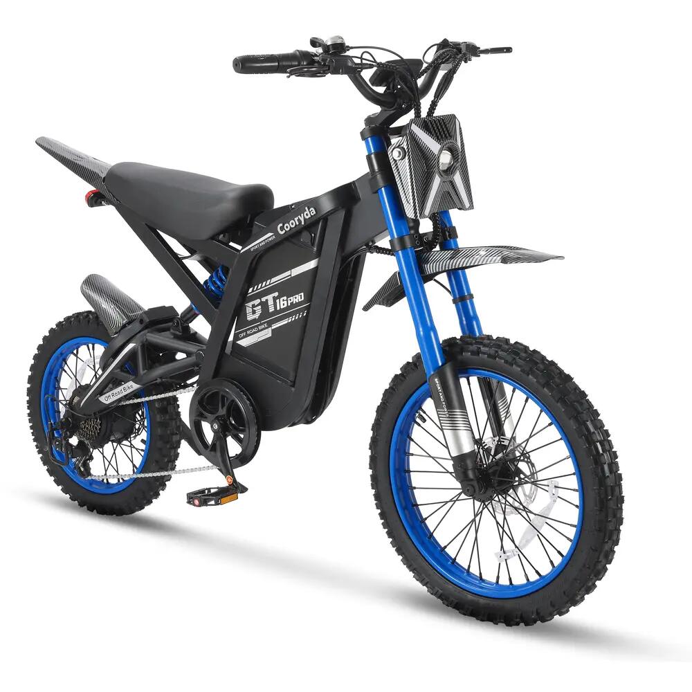 GT16 Pro - Electric fat bike - 16 inch - 250W - 7 gears - Blue 2/4