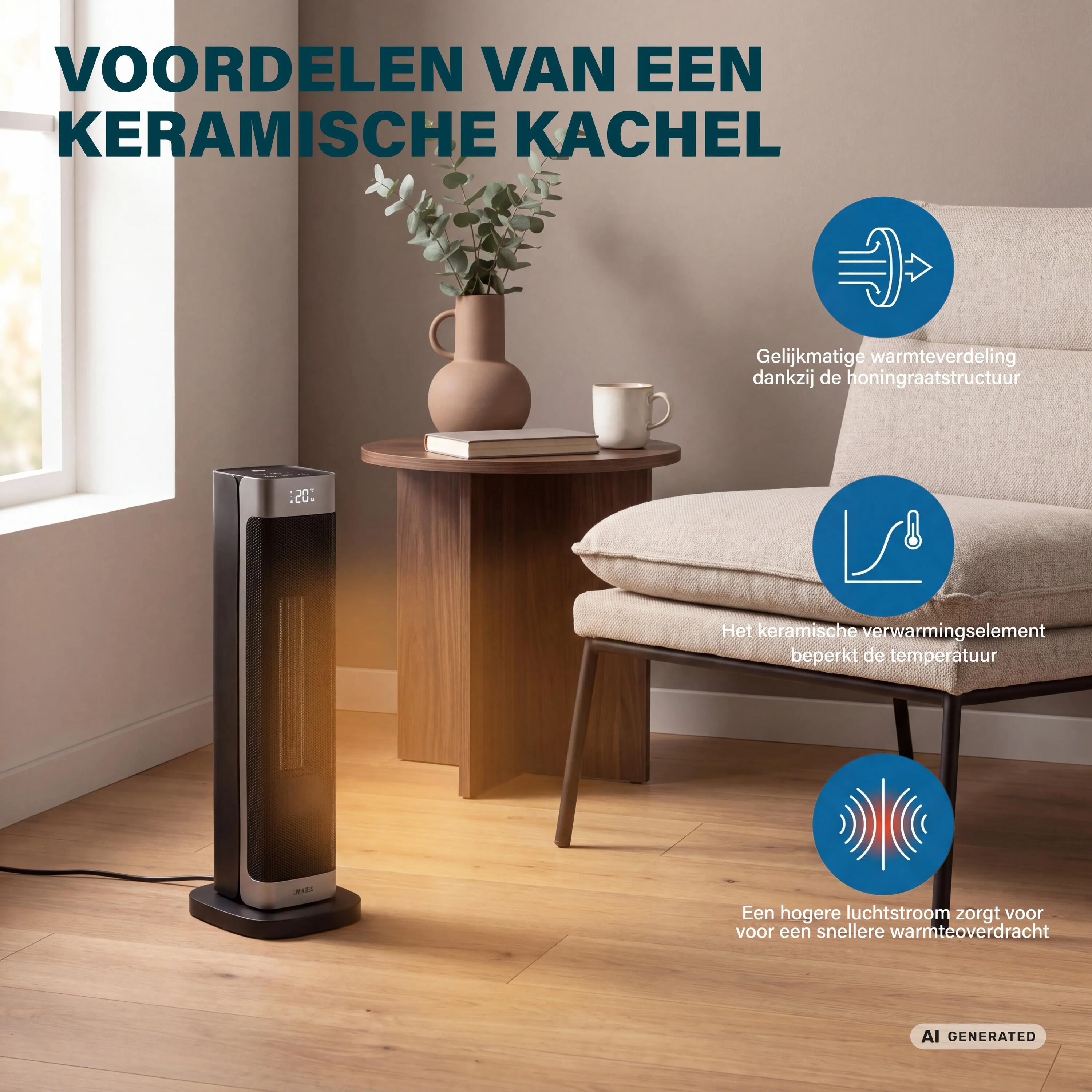 Keramische torenkachel 2200 W timerfunctie 60° oscillatie 344559 2/11