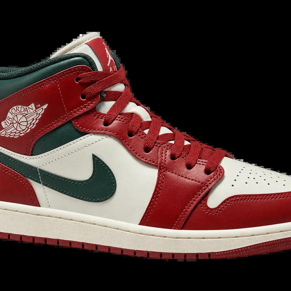 Herren - Sneaker - mid-top - air jordan 1 mid redstone midnight green - rot