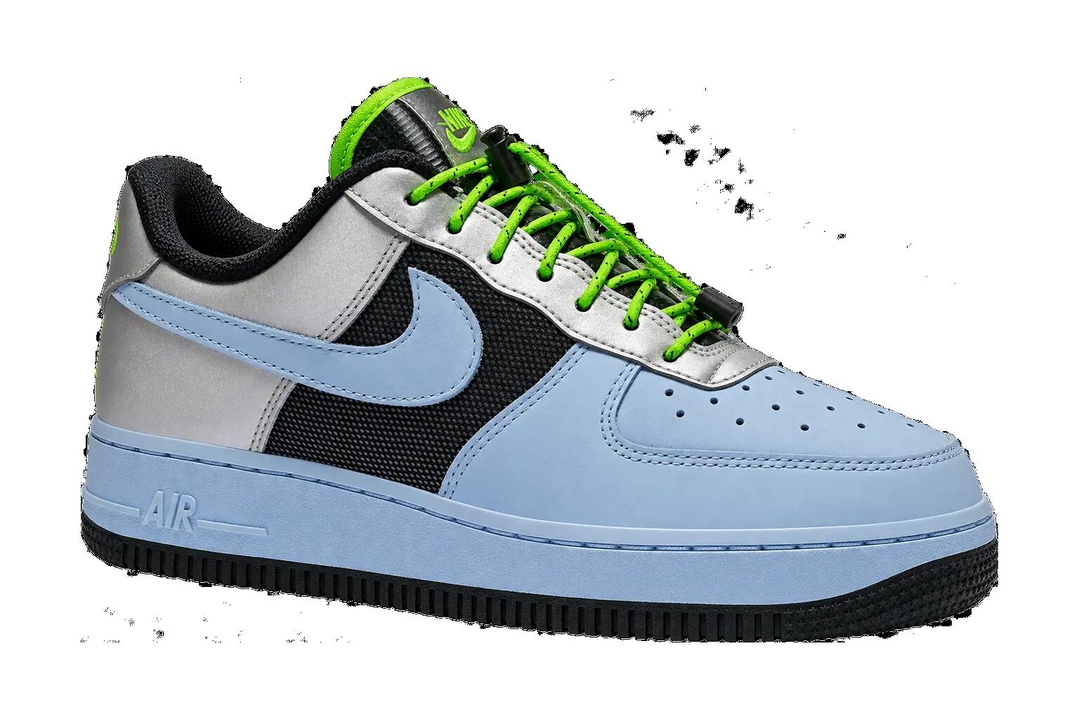 donna - sneaker - scarpe - bicolore - nike air force 1 low - baby blue silver 1/1