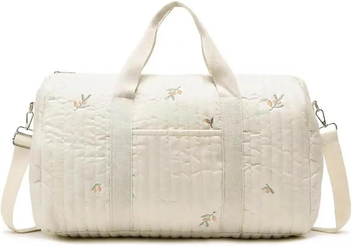 Sac de Voyage Matelassé Femme, Sac de Maternité Mignon, Sac Week-End Matelassé 1/6