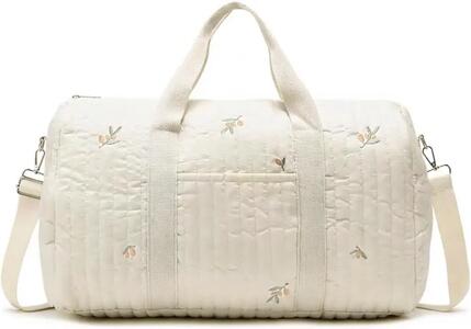 Sac de Voyage Matelassé Femme, Sac de Maternité Mignon, Sac Week-End Matelassé