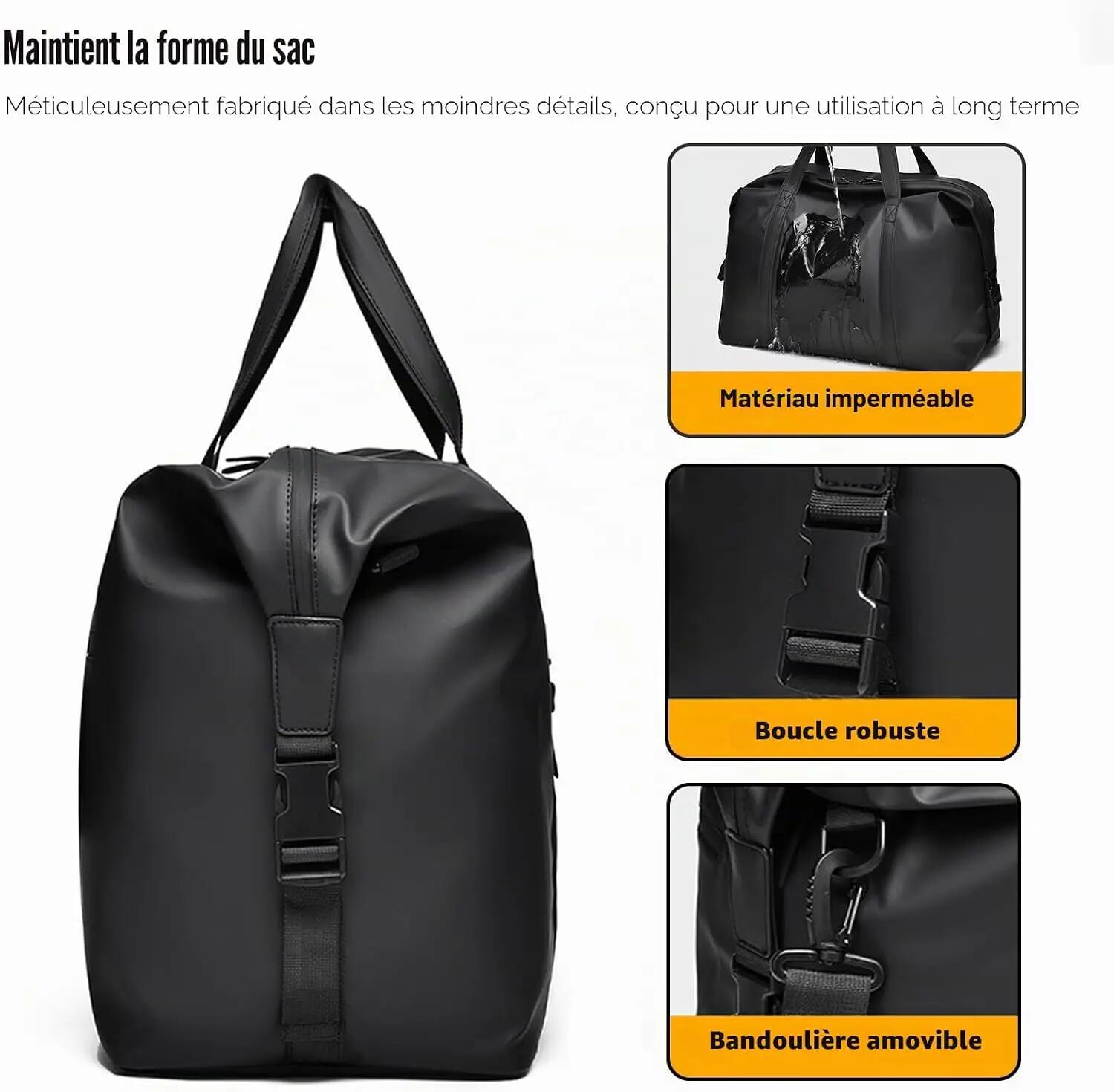 Sac de Voyage Bagage Cabine 45x36x20 Easyjet, Sac Voyage en Cuir PU 6/6