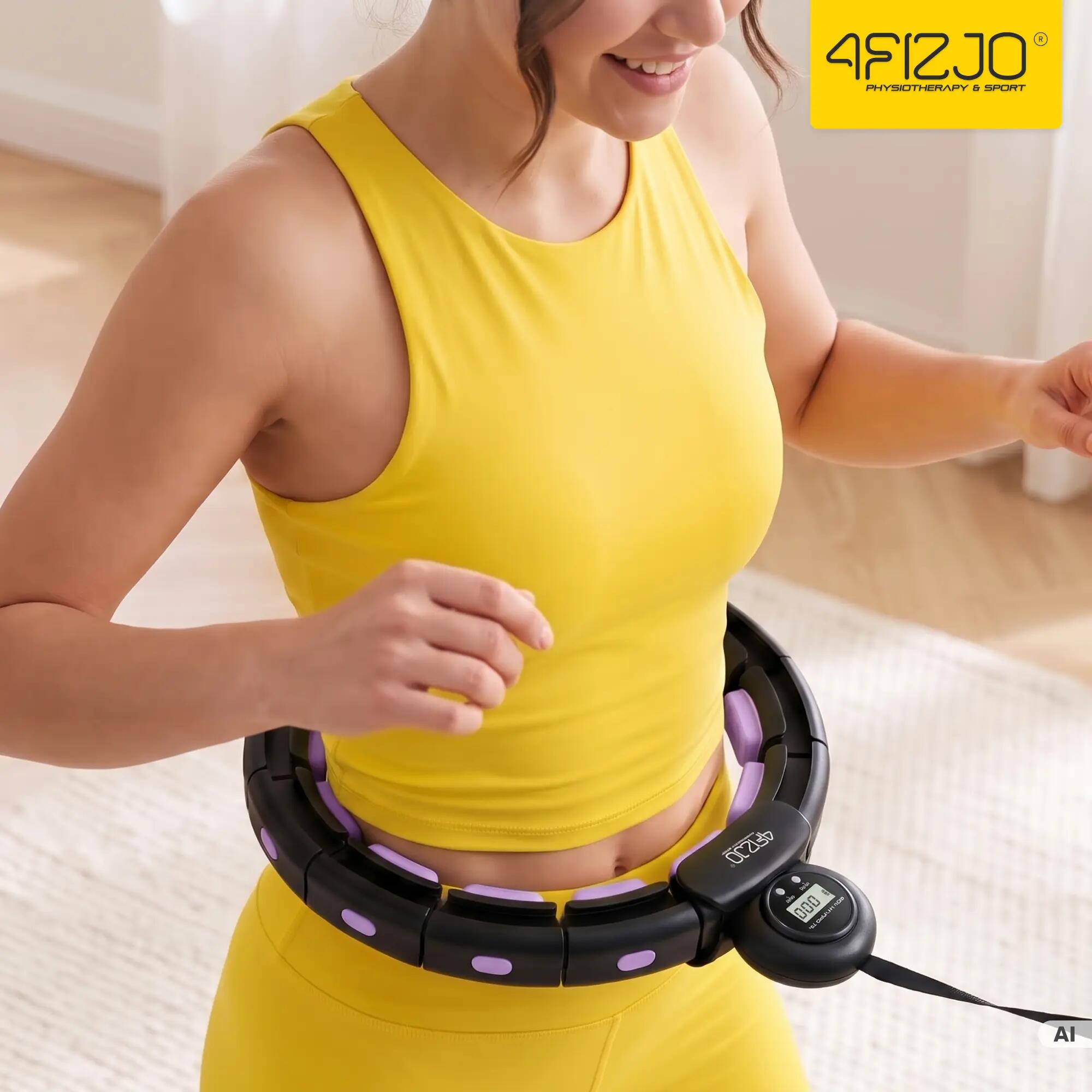 Hula hop z obciążeniem smart licznikiem regulowane 110 cm 4FIZJO 9/13