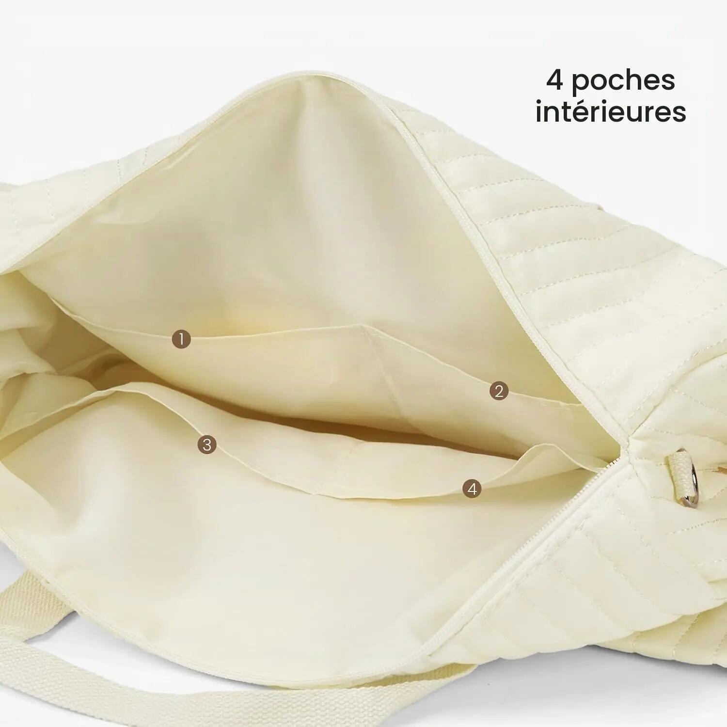 Sac de Voyage Matelassé Femme, Sac de Maternité Mignon, Sac Week-End Matelassé 4/6