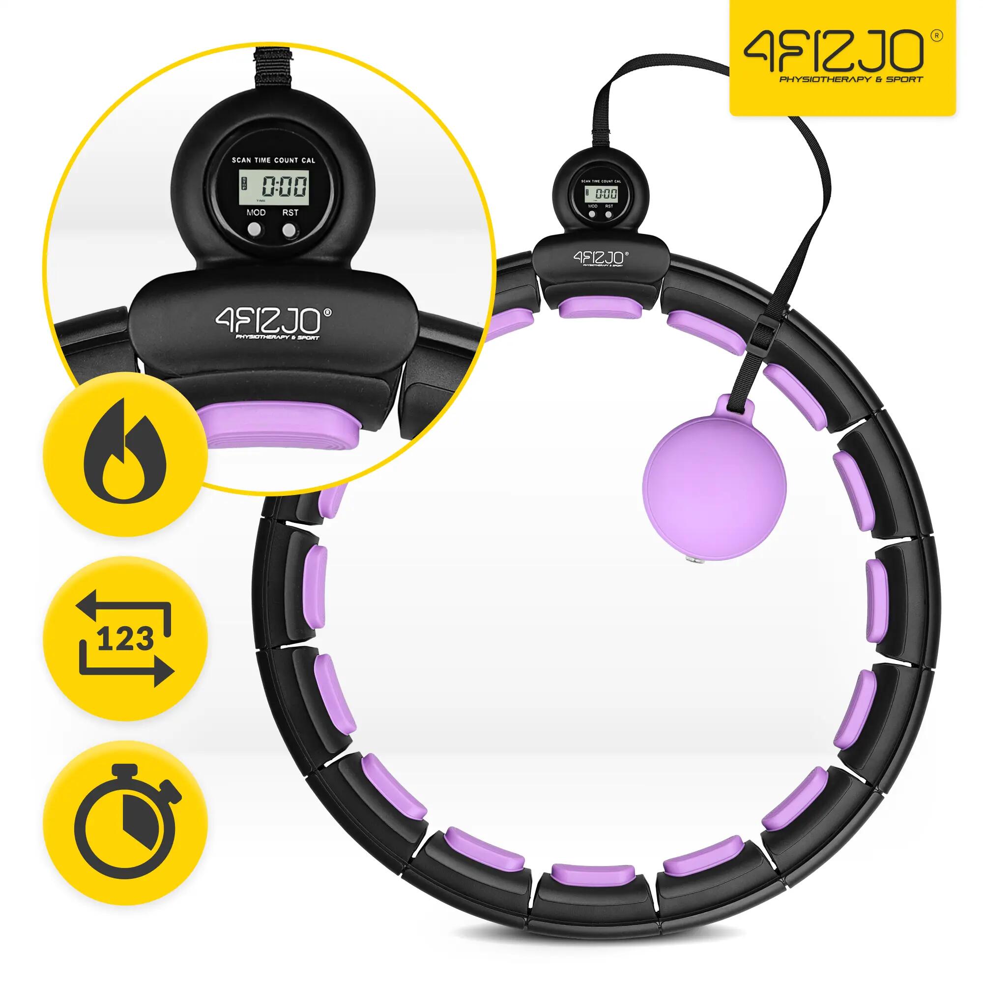 Hula hop z obciążeniem smart licznikiem regulowane 110 cm 4FIZJO 8/13