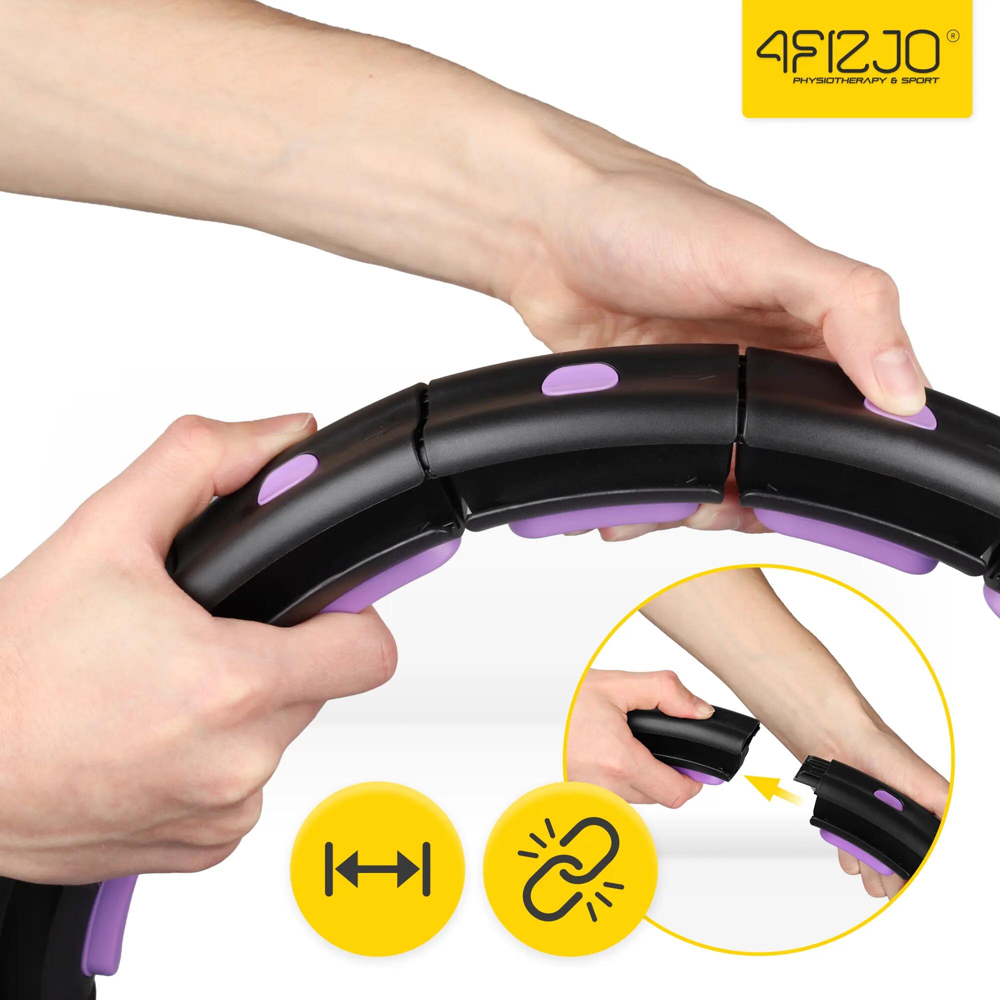 Hula hop z obciążeniem smart licznikiem regulowane 110 cm 4FIZJO 7/13