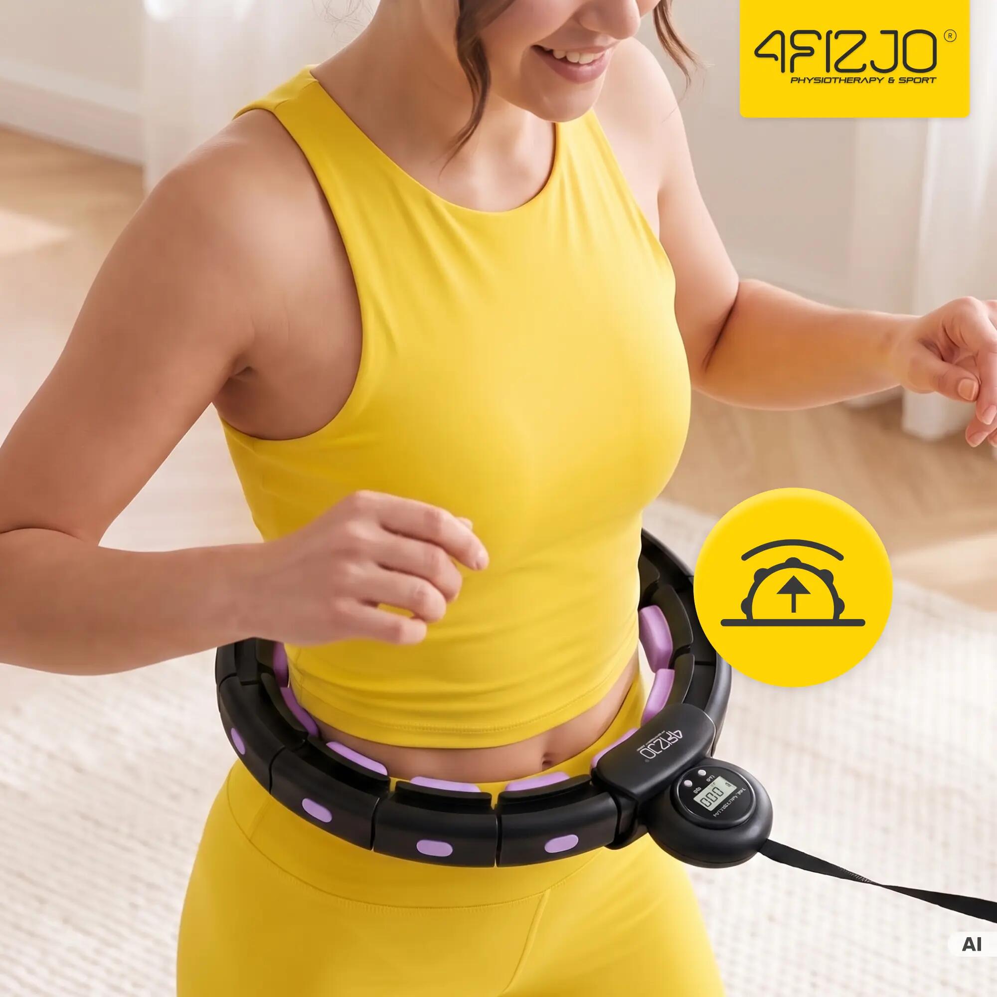 Hula hop z obciążeniem smart licznikiem regulowane 110 cm 4FIZJO 5/13