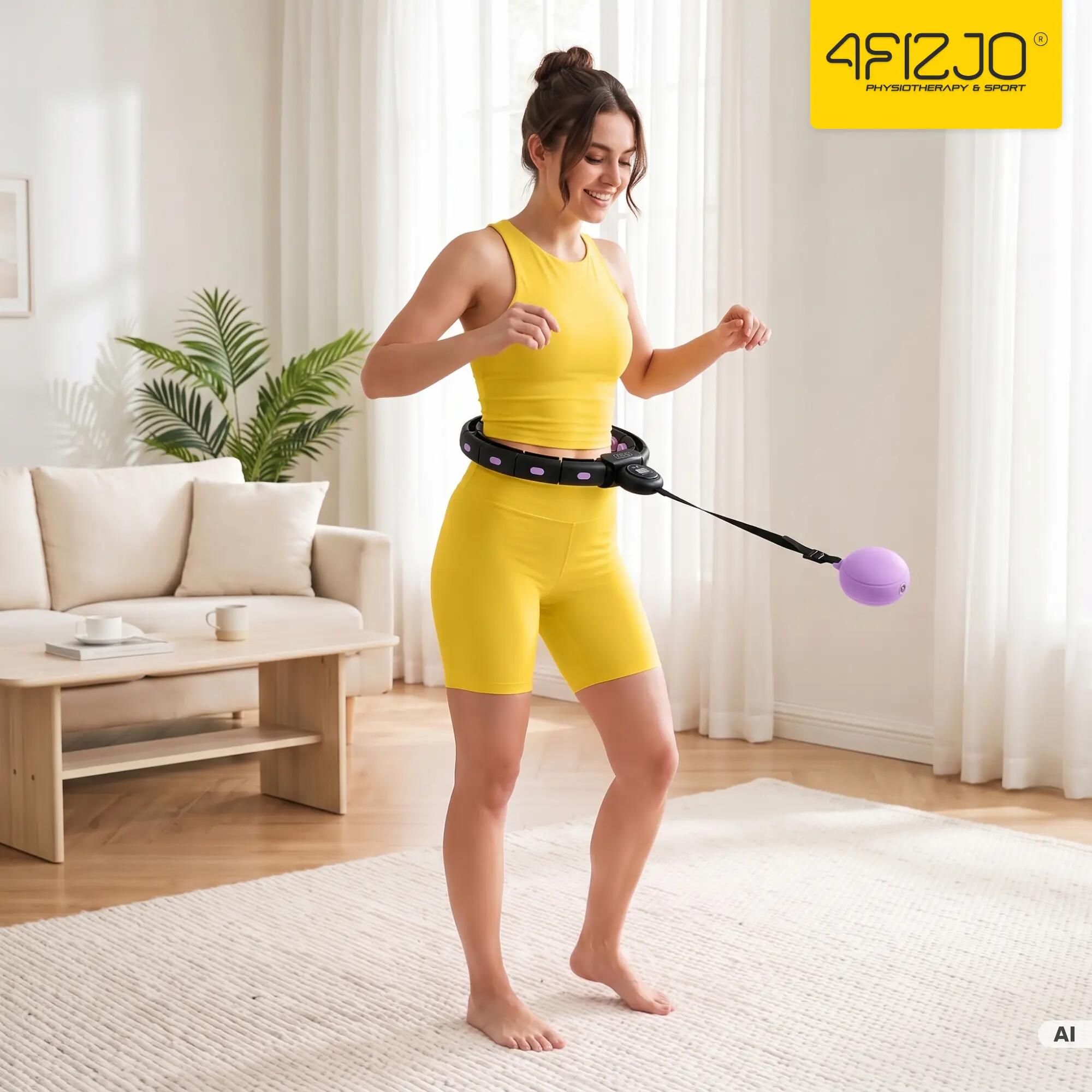 Hula hop z obciążeniem smart licznikiem regulowane 110 cm 4FIZJO 2/13