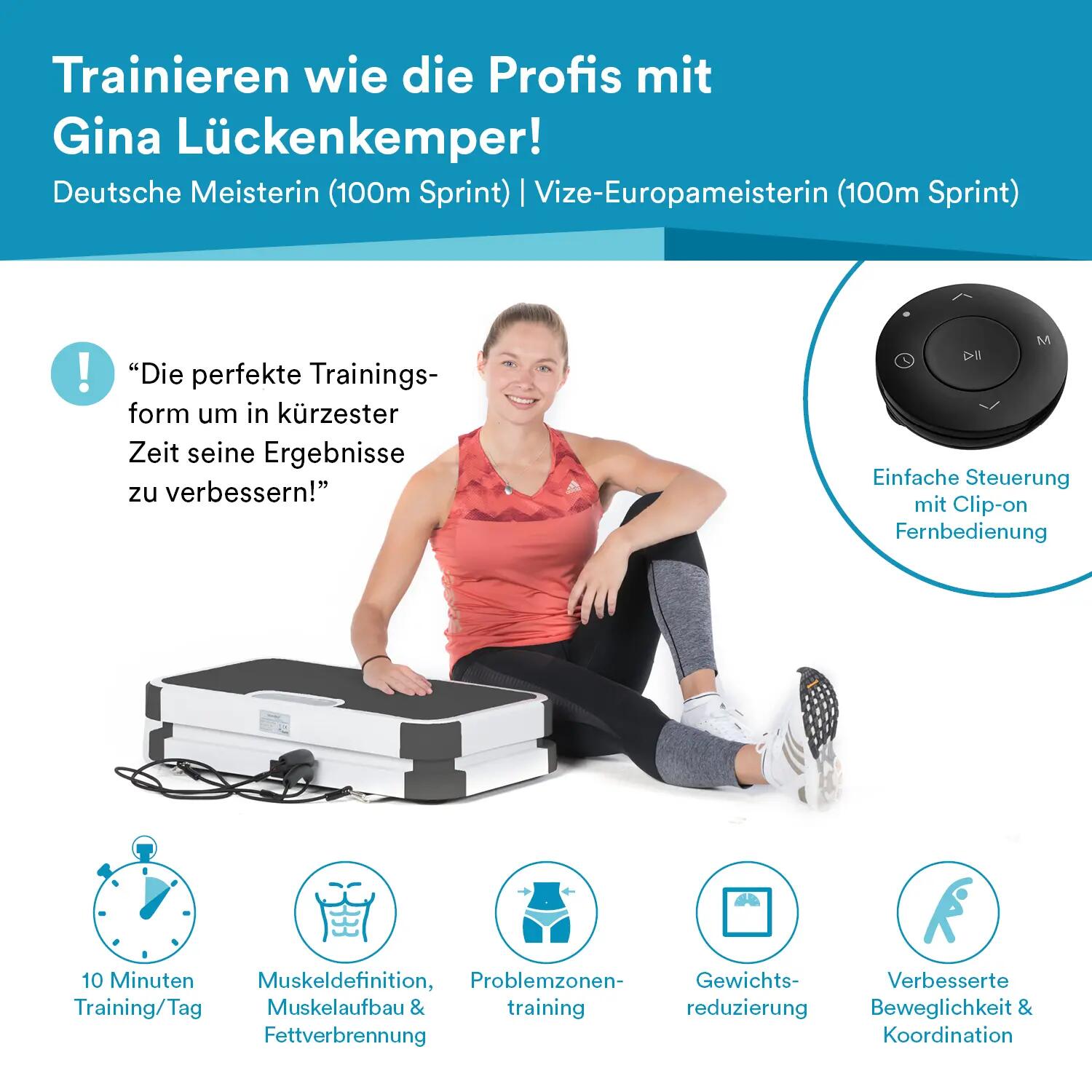 Gebraucht - Skandika Vibrationsplatte 900 Smart 3D Vibration - 400 W 6/9