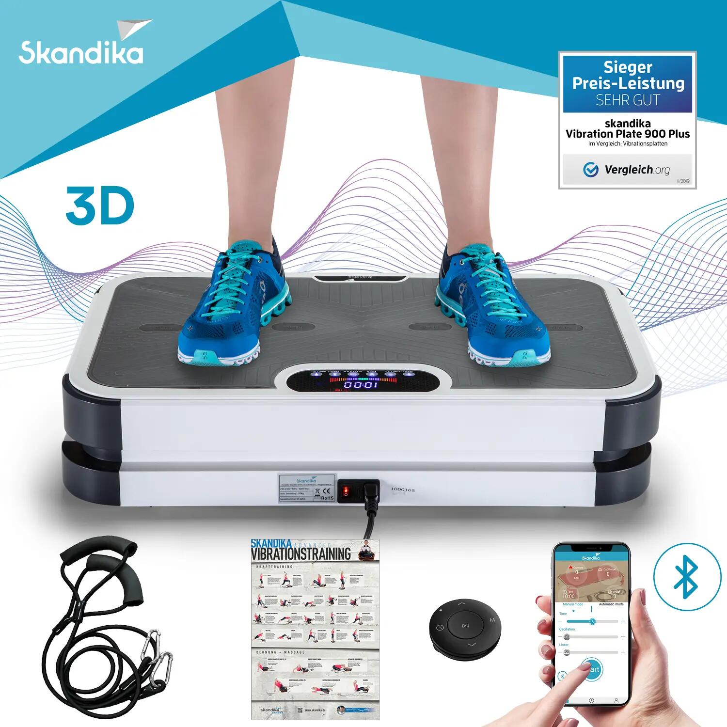 Gebraucht - Skandika Vibrationsplatte 900 Smart 3D Vibration - 400 W 3/9