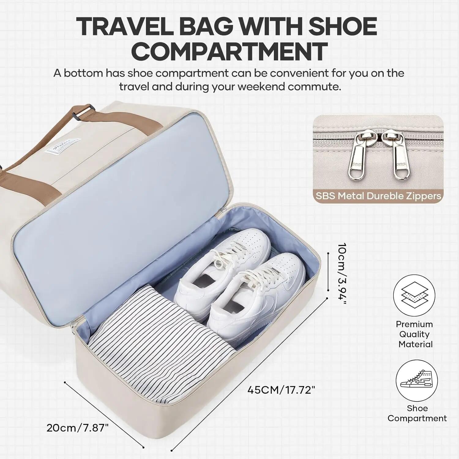 Sac de Voyage 45x36x20 pour Bagage Cabine Avion sous Siège 4/5