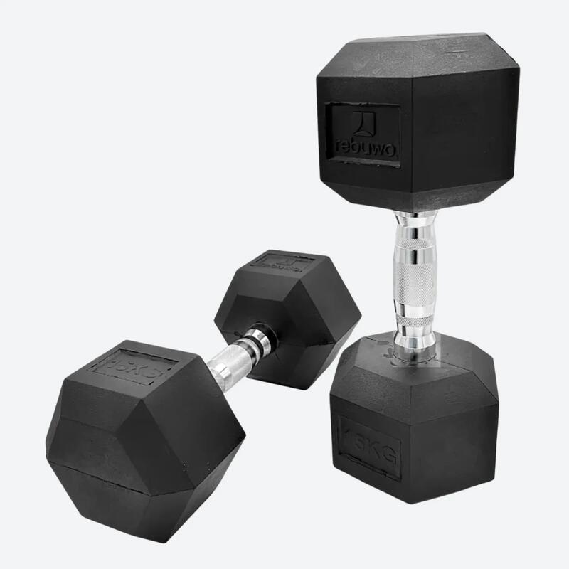 Hex Altıgen Kauçuk Kaplı Dambıl 15 kg 1 Adet