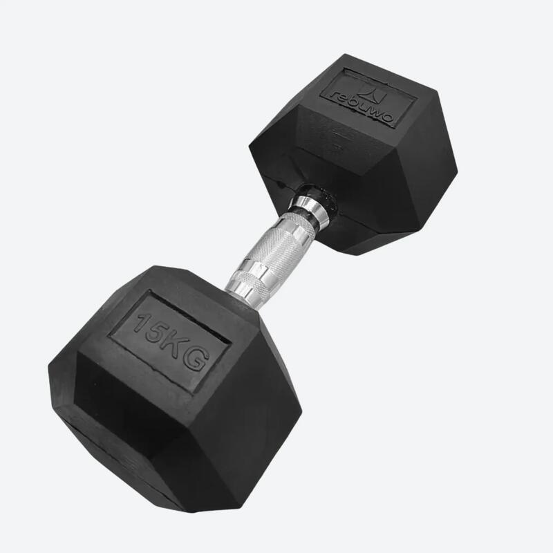 Hex Altıgen Kauçuk Kaplı Dambıl 15 kg 1 Adet