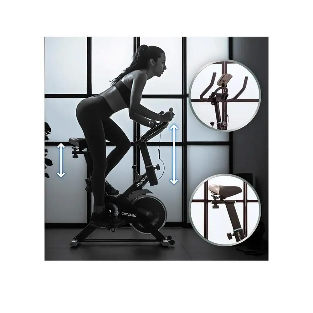 Cecotec Bicicleta Estática Indoor Compacta con Volante de Inercia 6Kg DrumFit In 8/10