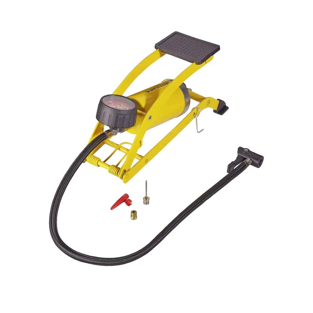 Dunlop foot pump with pressure gauge 8 bar 5/7