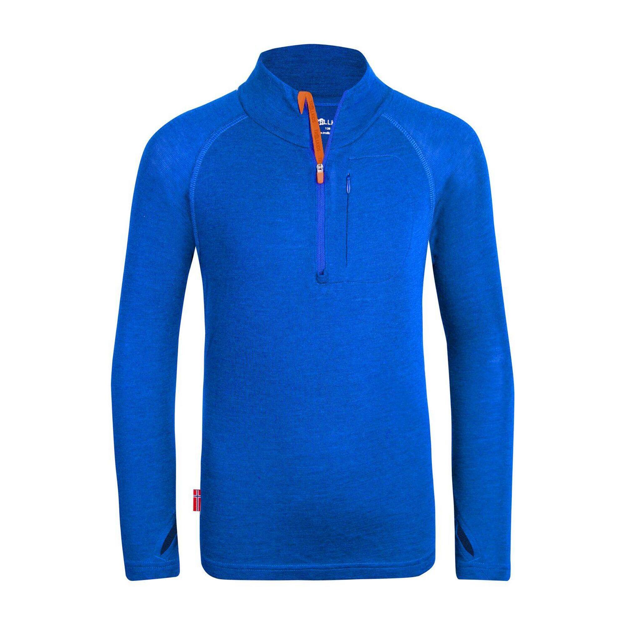 Maglione per bambini Lofoten azzurro/arancione