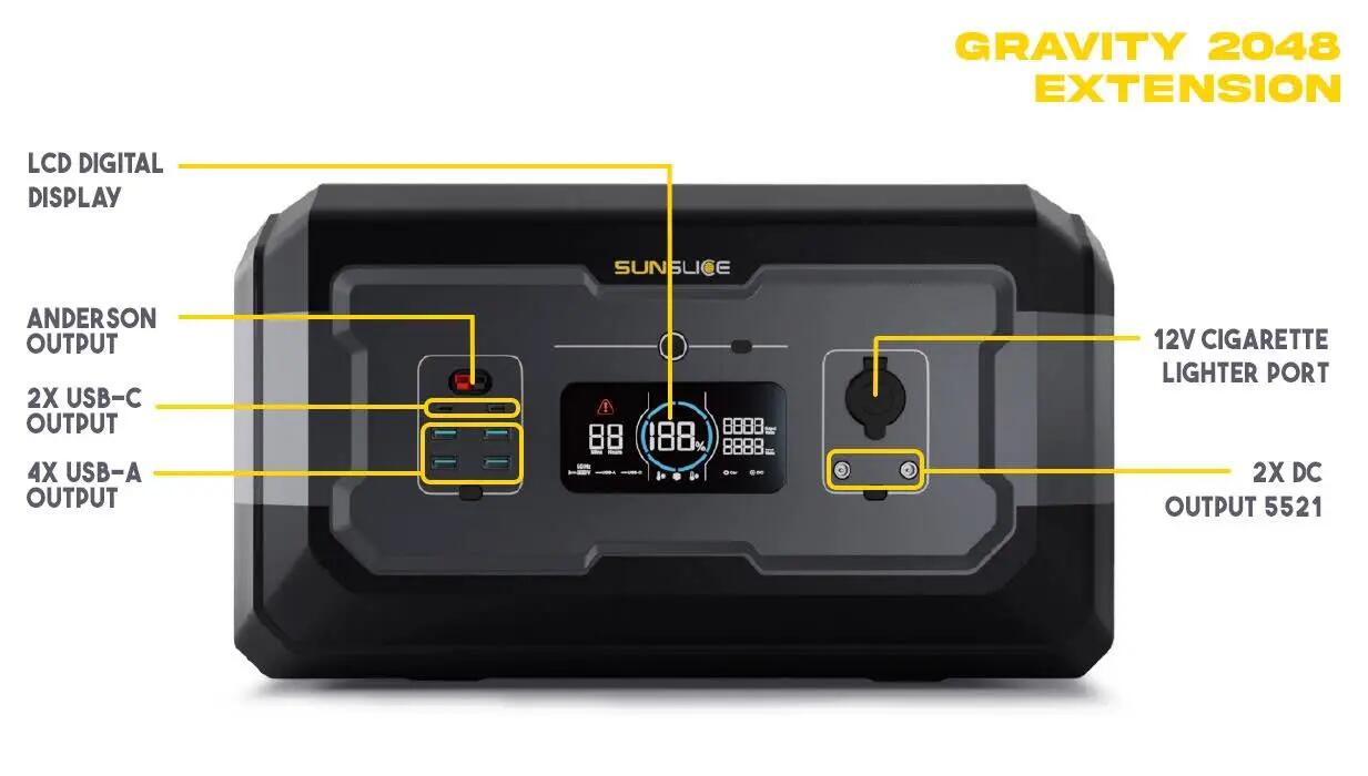 Batterie d'extension 2048 Wh LiFePO4 pour Gravity 2048 Noir 9/10