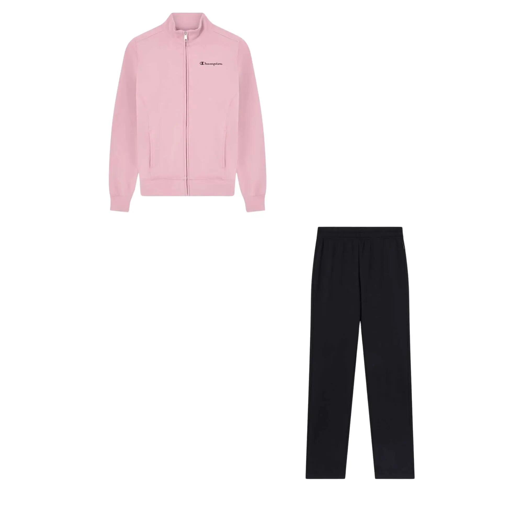 Champion - Dames Trainingspak Full Zip Gevoerd Slim Fit, Roze 5/5
