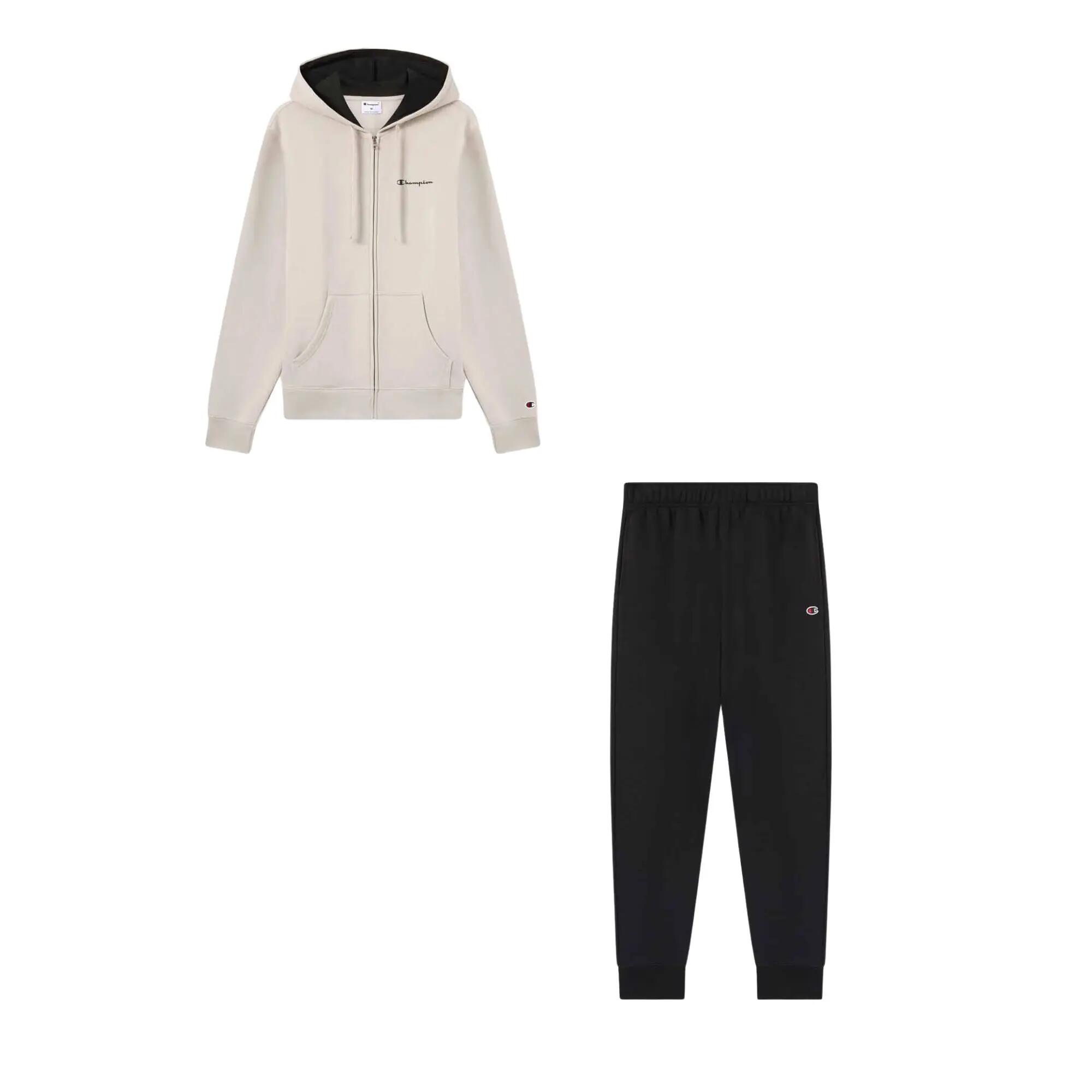 Champion - Heren Trainingspak Capuchon en Volledige Rits Gevoerd, Beige 5/5