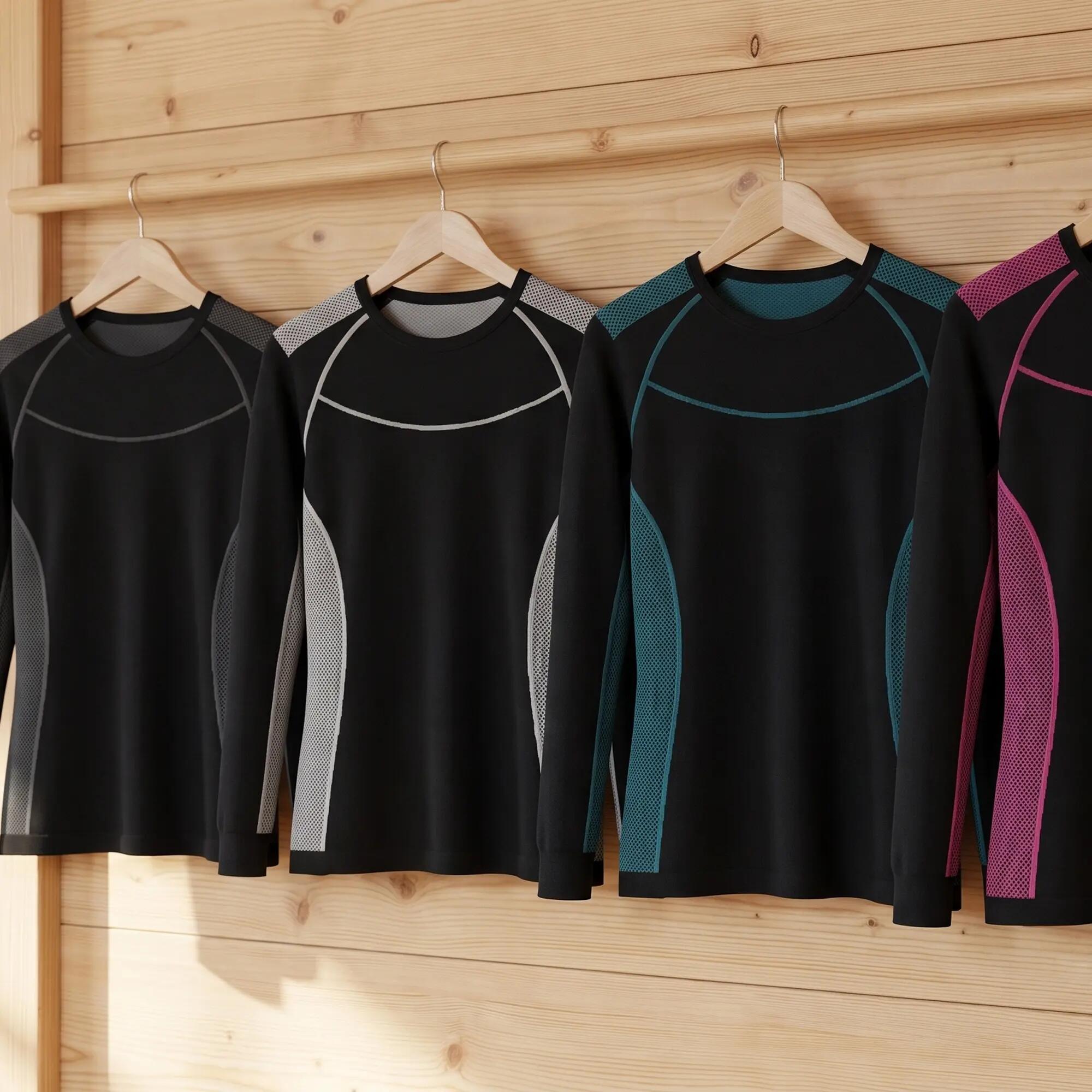Damen Skiunterwäsche Set Funktionsunterwäsche Seamless Shirt und lange Hose 7/11