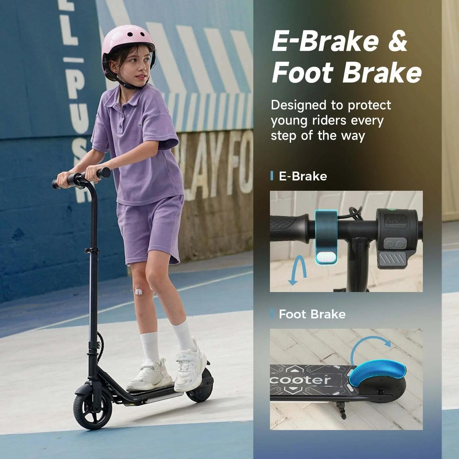 Elektrischer Kinderroller K2Pro mit höhenverstellbarem Lenker, 150-W-Motor 7/7