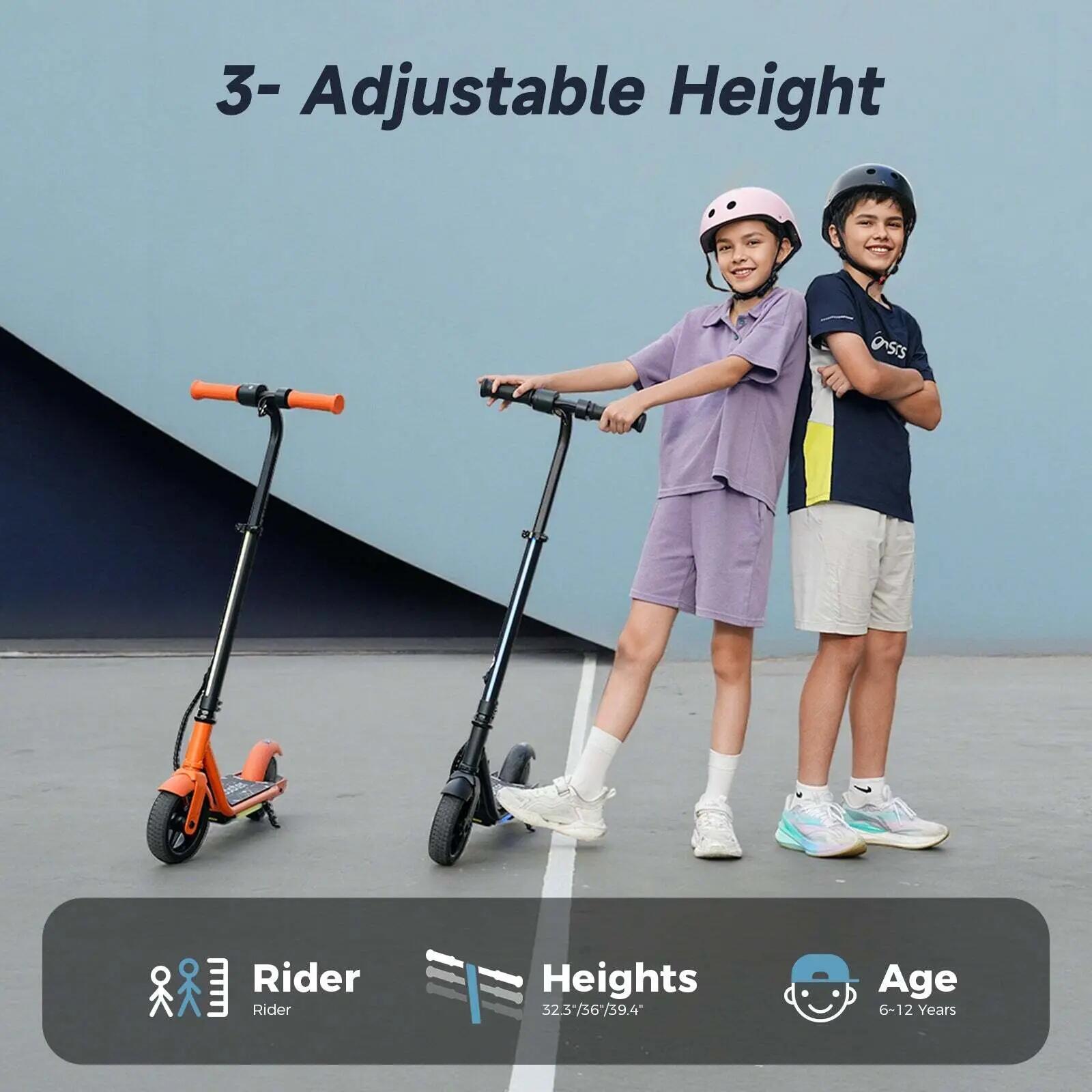 Elektrischer Kinderroller K2Pro mit höhenverstellbarem Lenker, 150-W-Motor 6/7