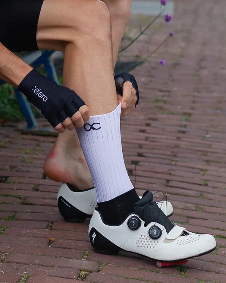 Calze ciclismo aerodinamiche compressione unisex 2/3