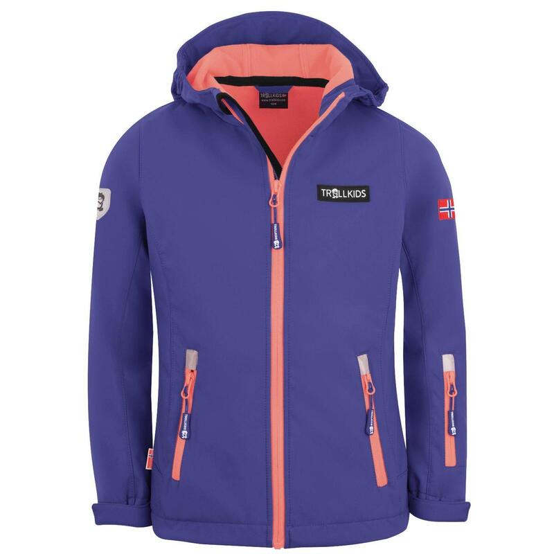 Veste Softshell pour enfants Oslofjord Imperméable Violet foncé/rose