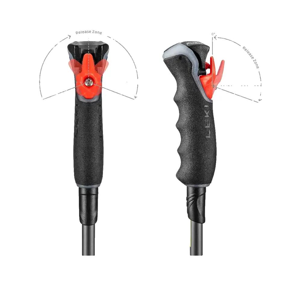 Bâton de ski - Ski alpin - Adulte - Carbon 12 3D - Noir/Jaune fluo 10/10