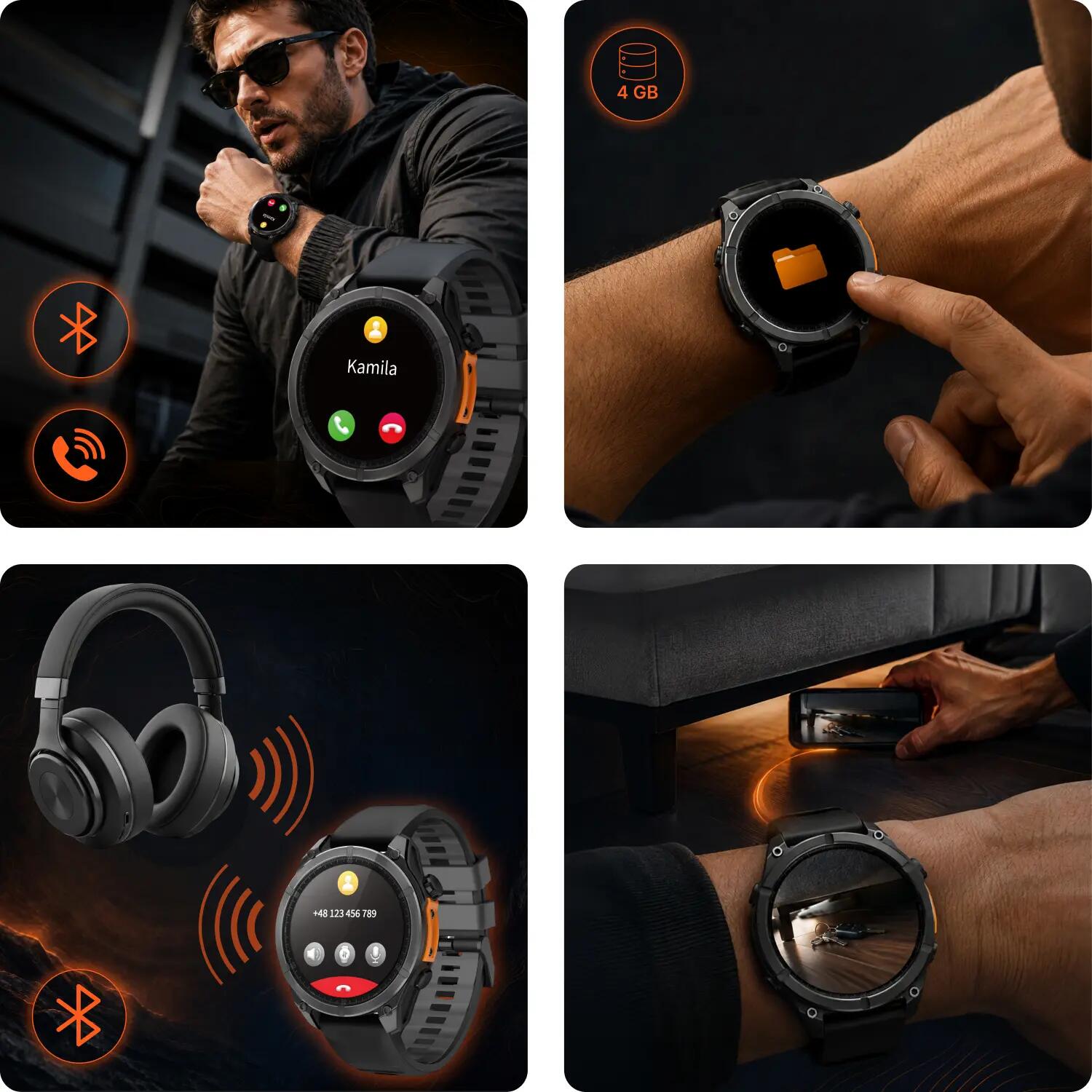 Smartwatch Forever SW-900 Focus GPS Bluetooth 5.4 AMOLED IP68 9/15