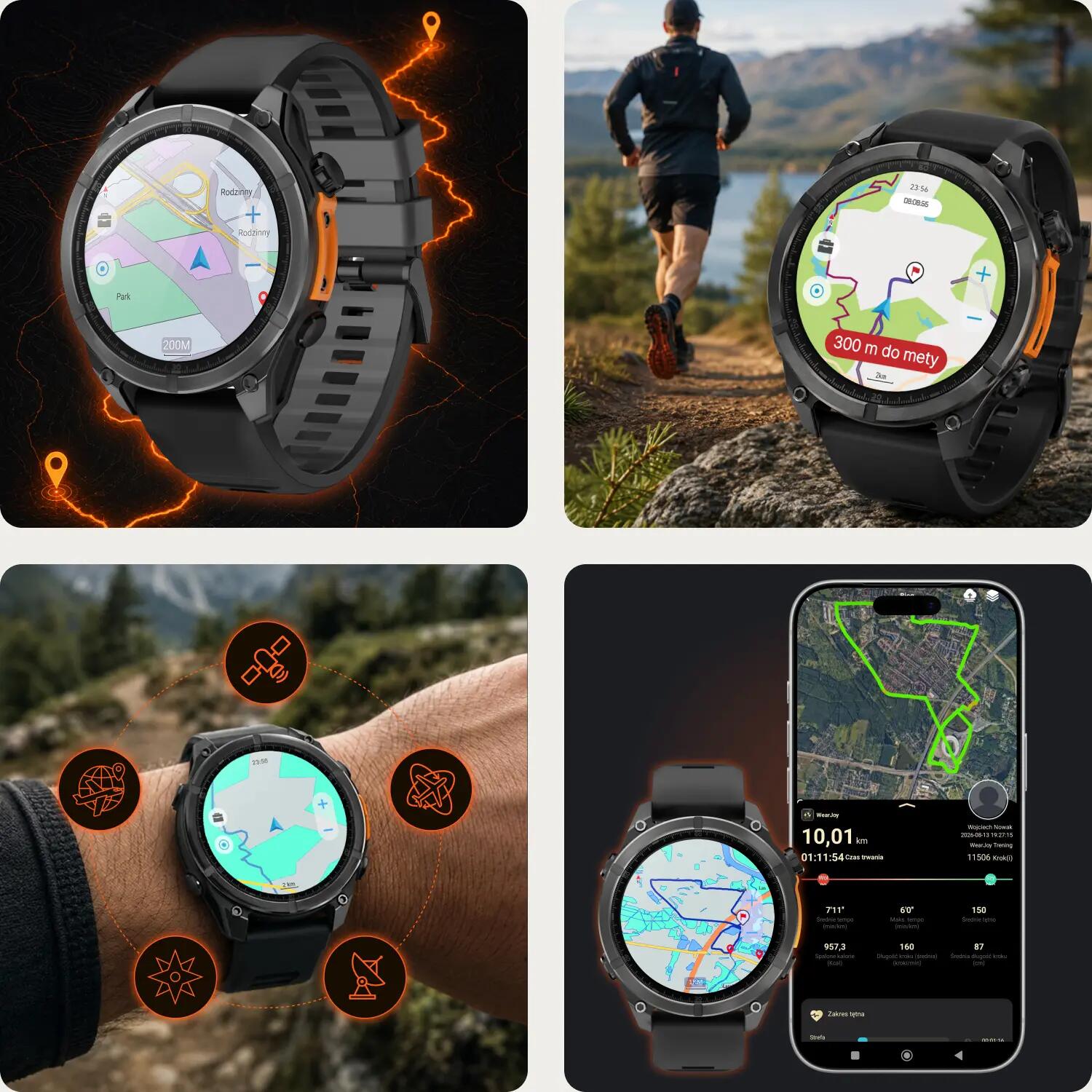Smartwatch Forever SW-900 Focus GPS Bluetooth 5.4 AMOLED IP68 7/15