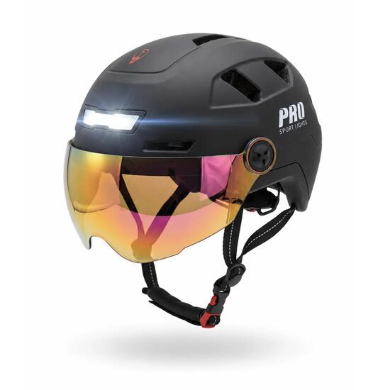 Casco de bicicleta Speed Pedelec para adultos con 2 viseras y luz LED - NTA 8776
