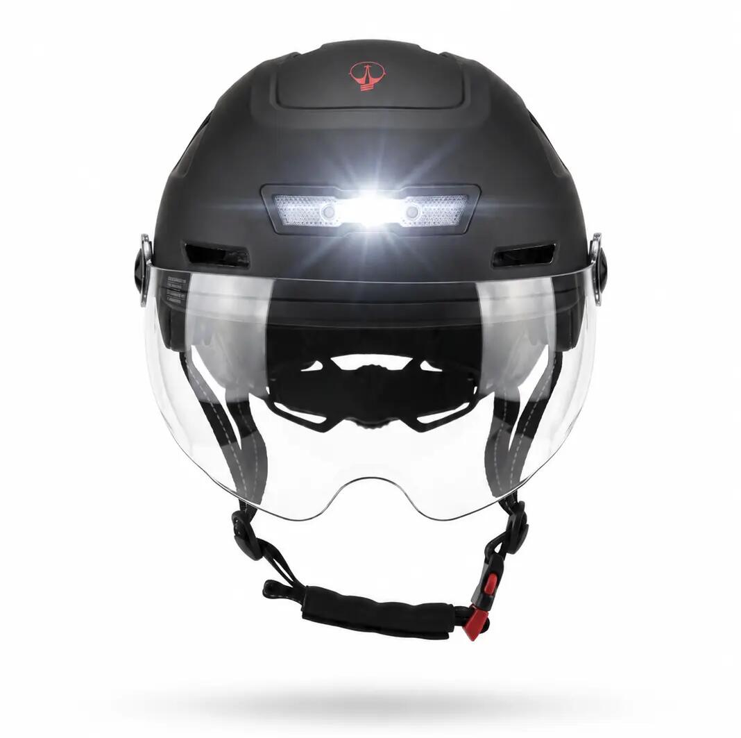 Casco de bicicleta Speed Pedelec para adultos con 2 viseras y luz LED - NTA 8776 9/15