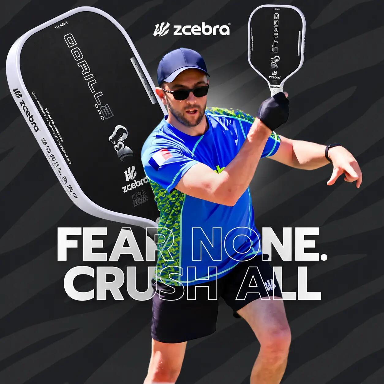 Palette de Pickleball Zcebra Gorilla Pro Pure Carbon 6/6