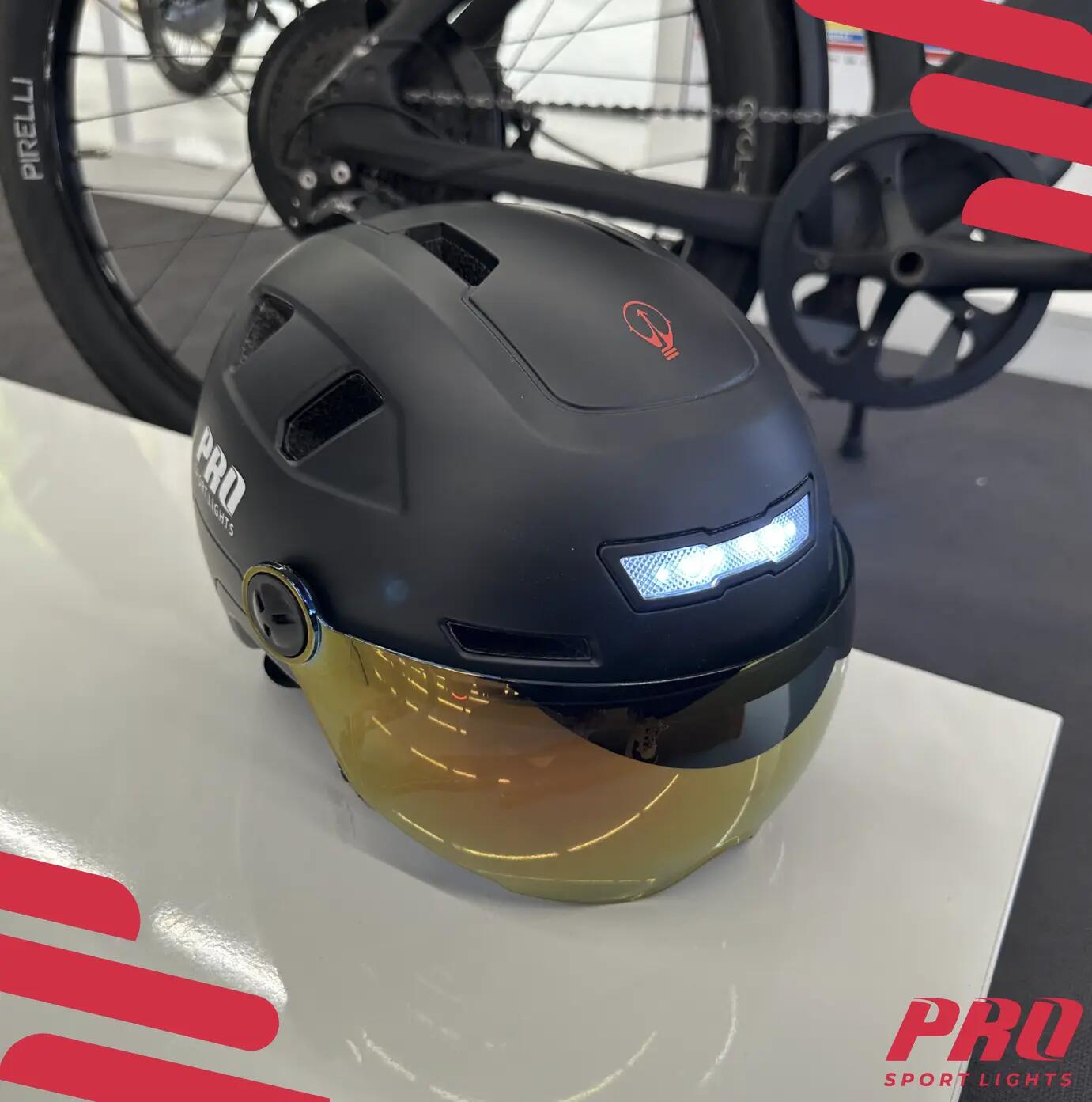 Casco de bicicleta Speed Pedelec para adultos con 2 viseras y luz LED - NTA 8776 6/15