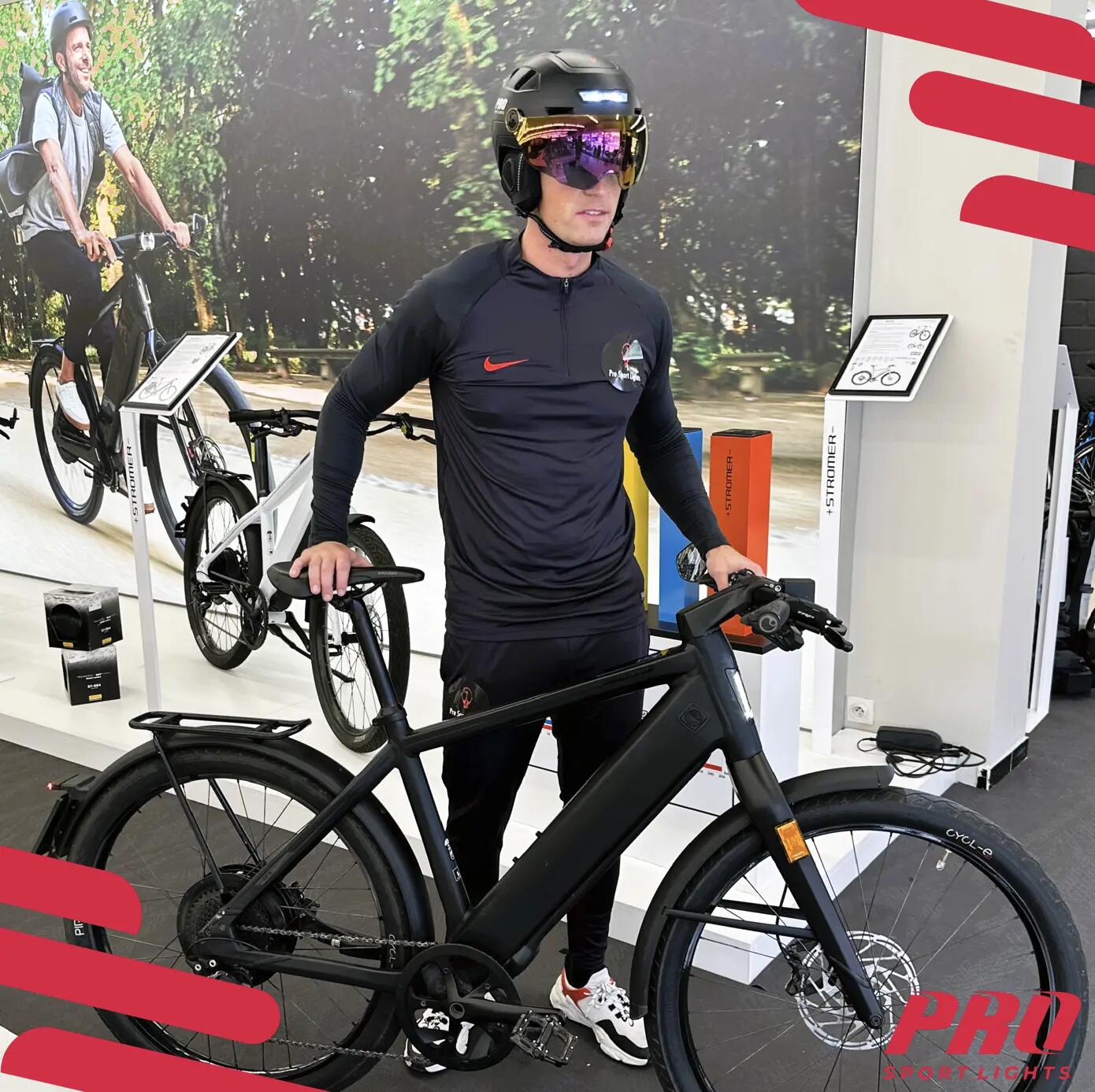 Casco de bicicleta Speed Pedelec para adultos con 2 viseras y luz LED - NTA 8776 4/15