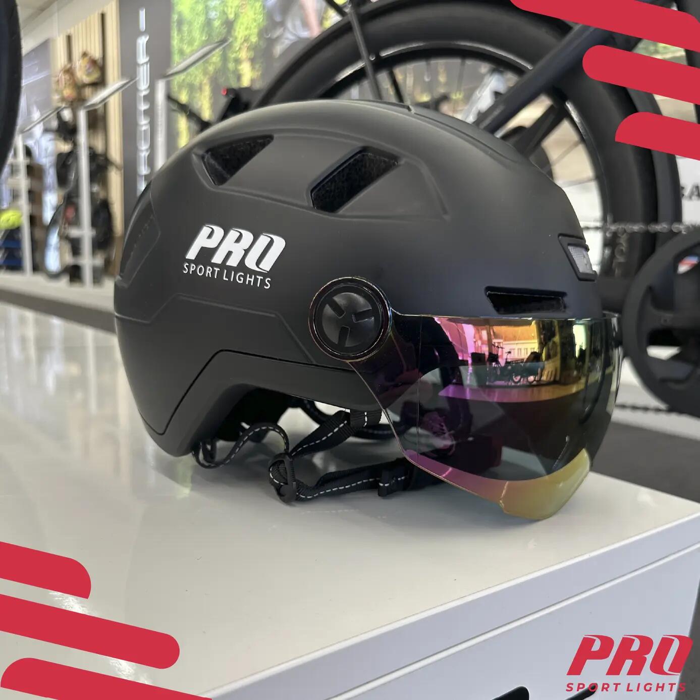 Casco de bicicleta Speed Pedelec para adultos con 2 viseras y luz LED - NTA 8776 2/15