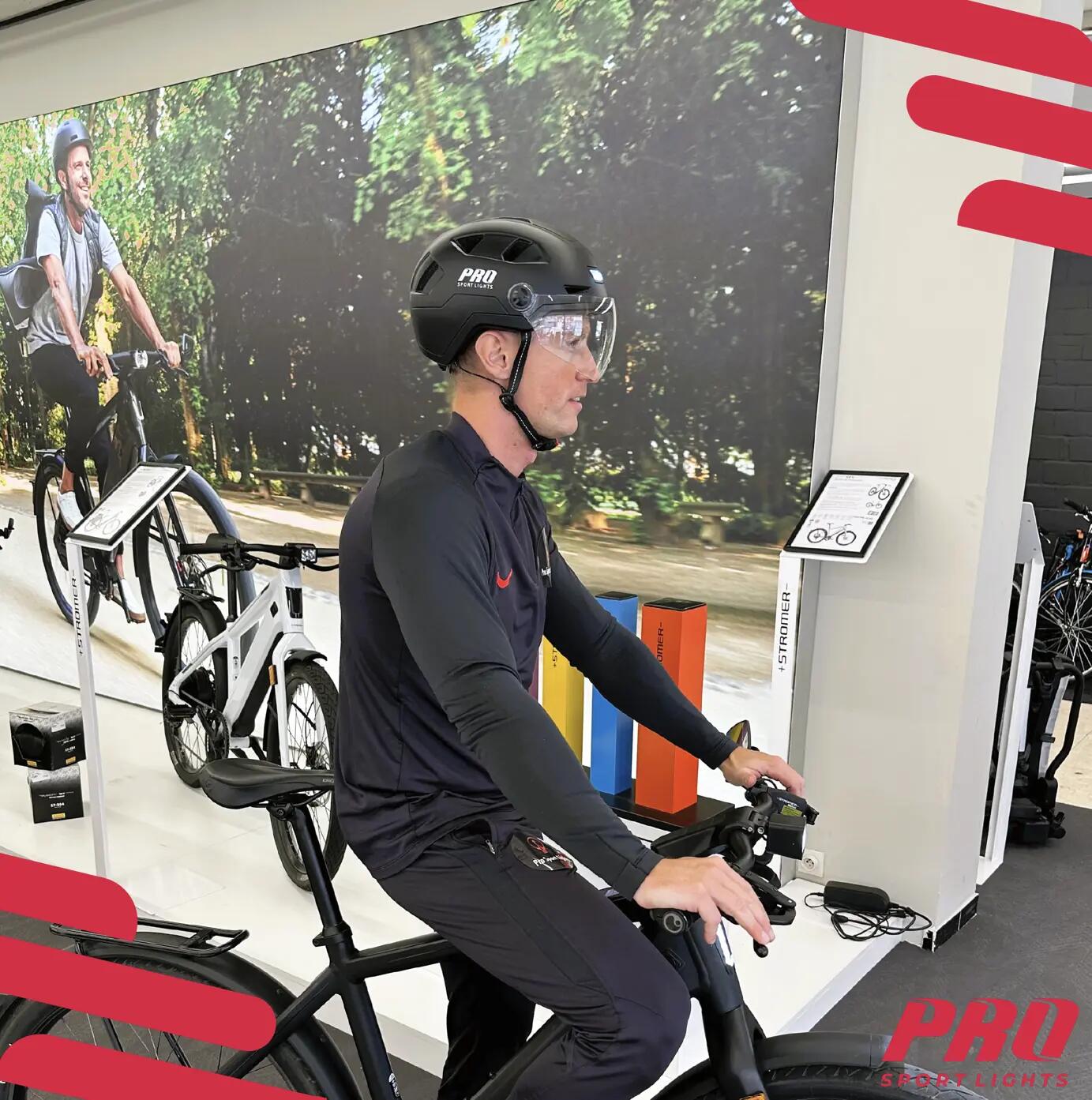 Casco de bicicleta Speed Pedelec para adultos con 2 viseras y luz LED - NTA 8776 13/15