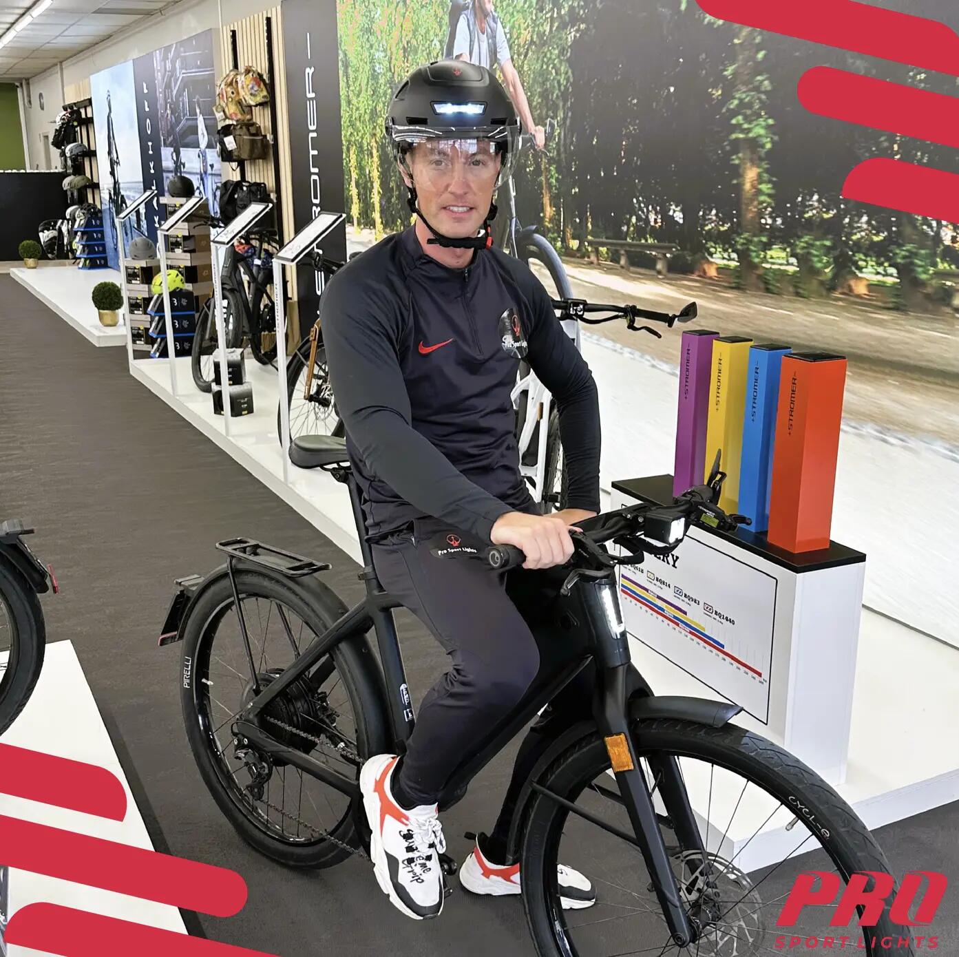 Casco de bicicleta Speed Pedelec para adultos con 2 viseras y luz LED - NTA 8776 10/15